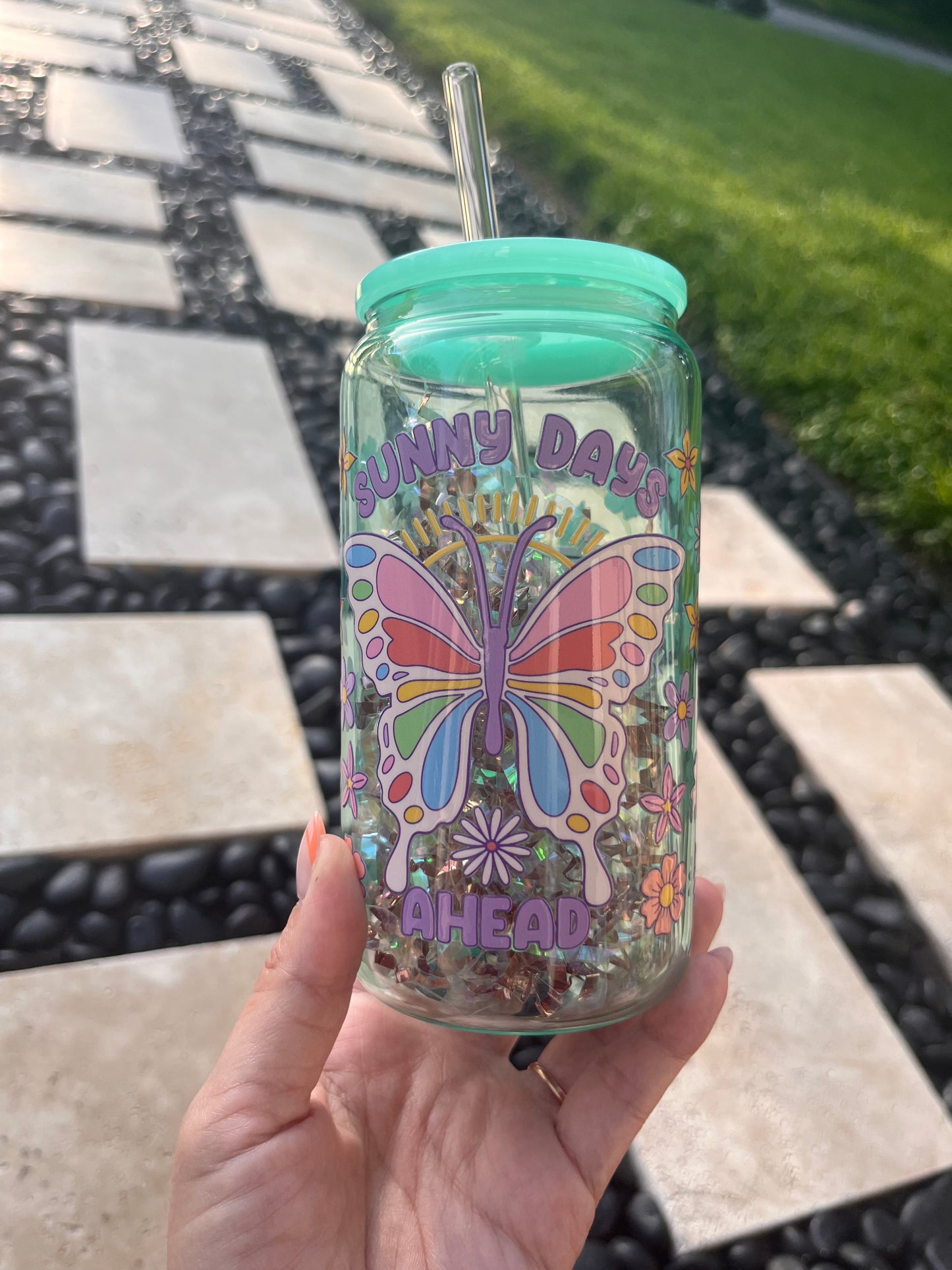 Sunny Days ahead glass cup bundle