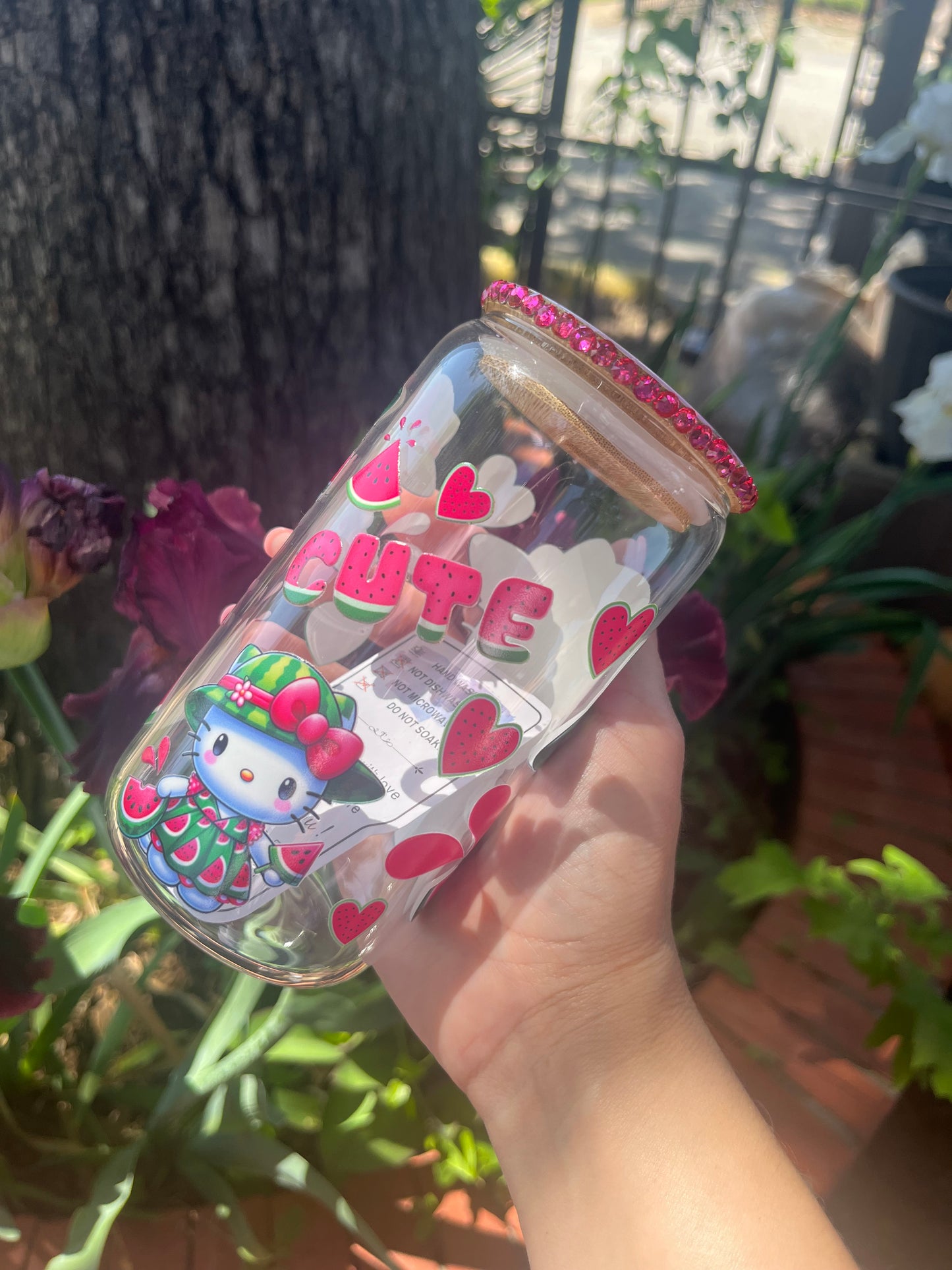 Watermelon cutie glass cup