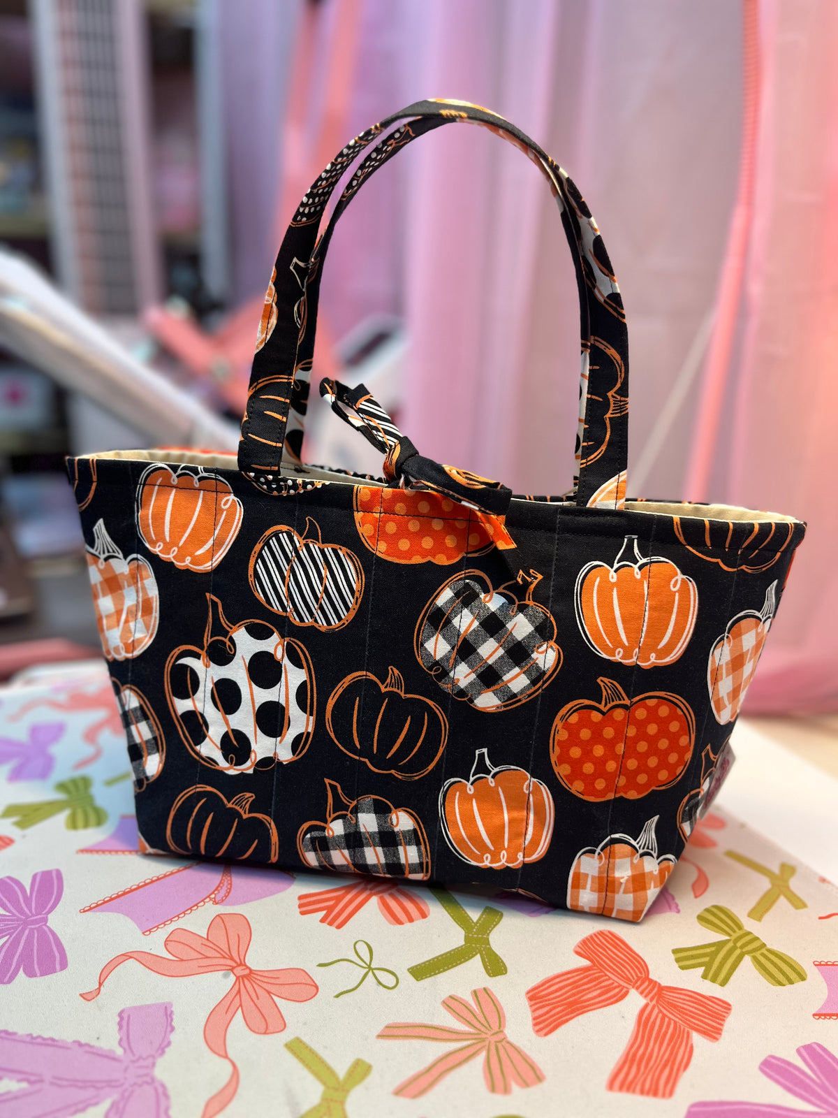 Pumpkin mini tote bag