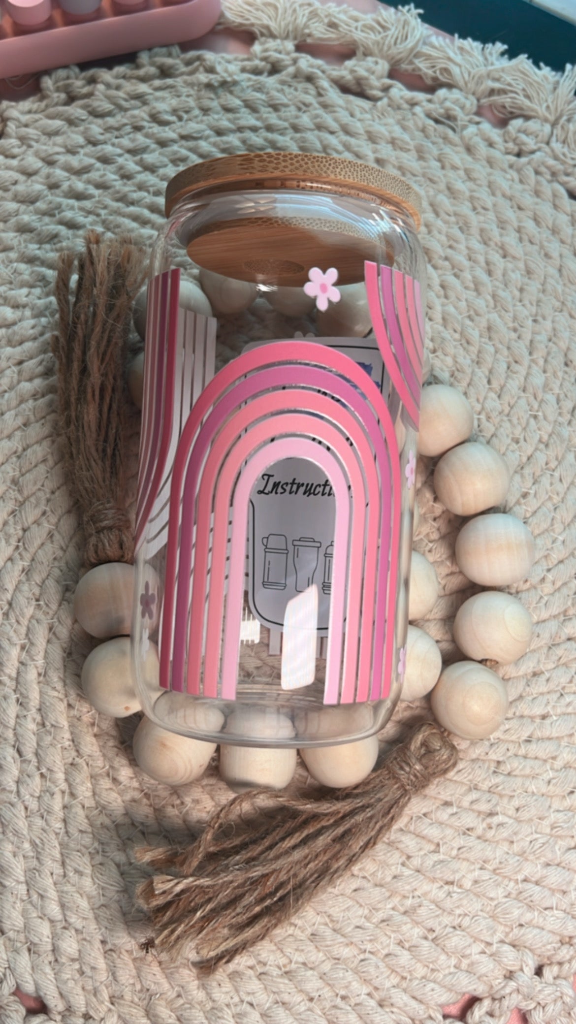 Pink Rainbow coffee cup