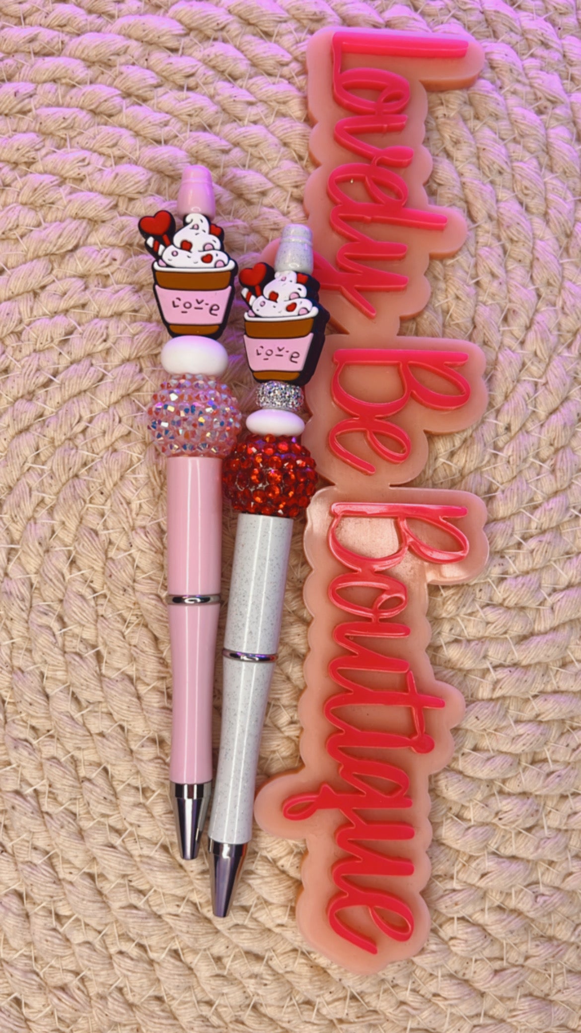 Love cup beaded pen