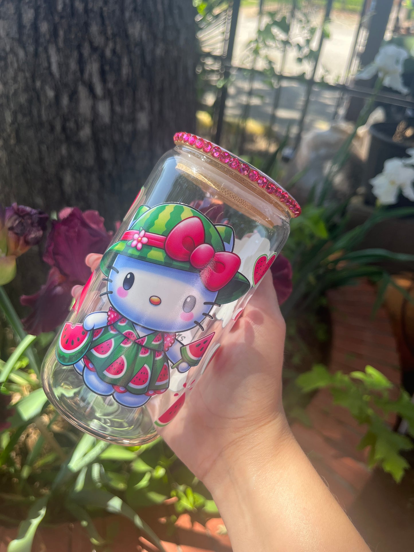 Watermelon cutie glass cup