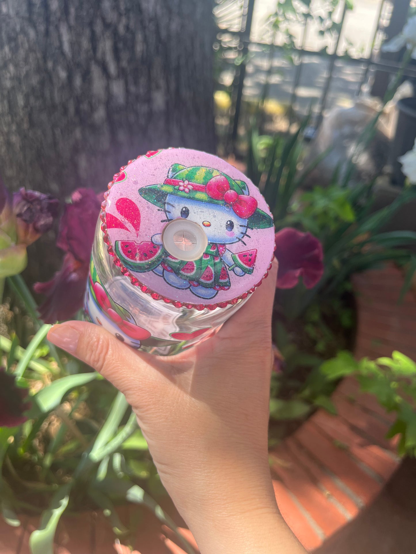 Watermelon cutie glass cup