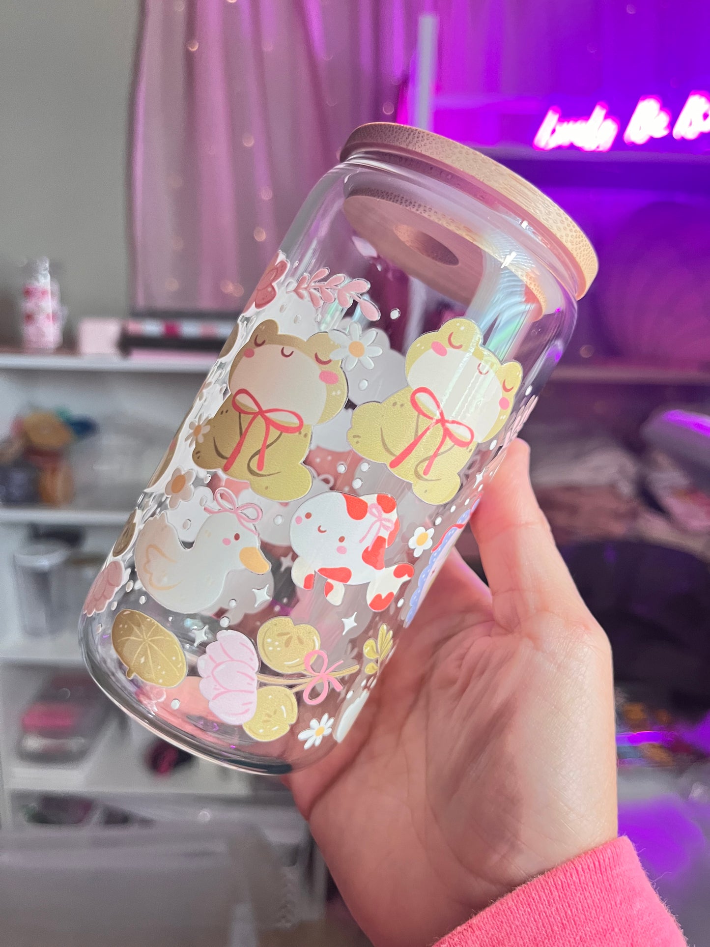 Farmhouse cuties glass cup