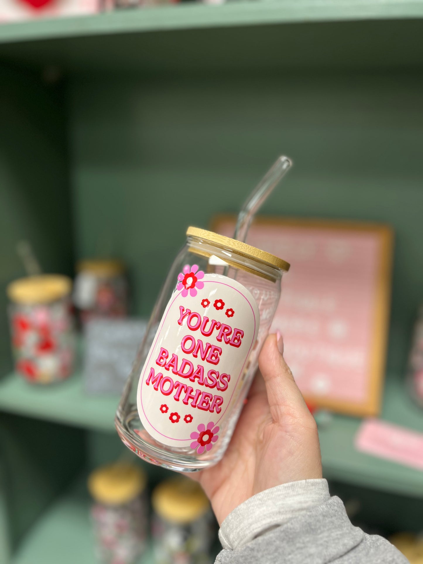 Badass mother glass cup 