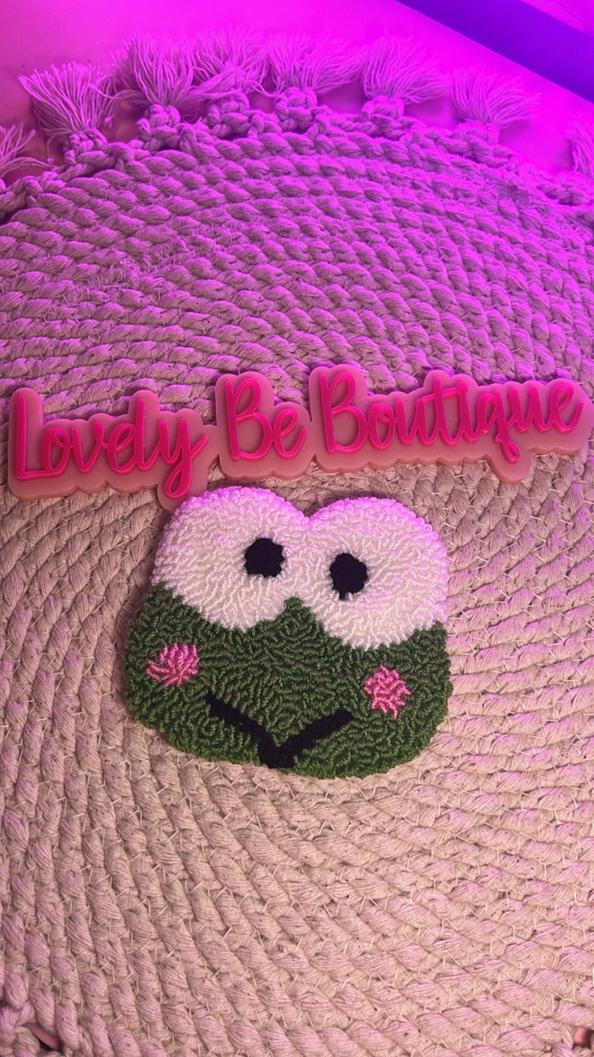 Keroppi mug rug (cup coaster)