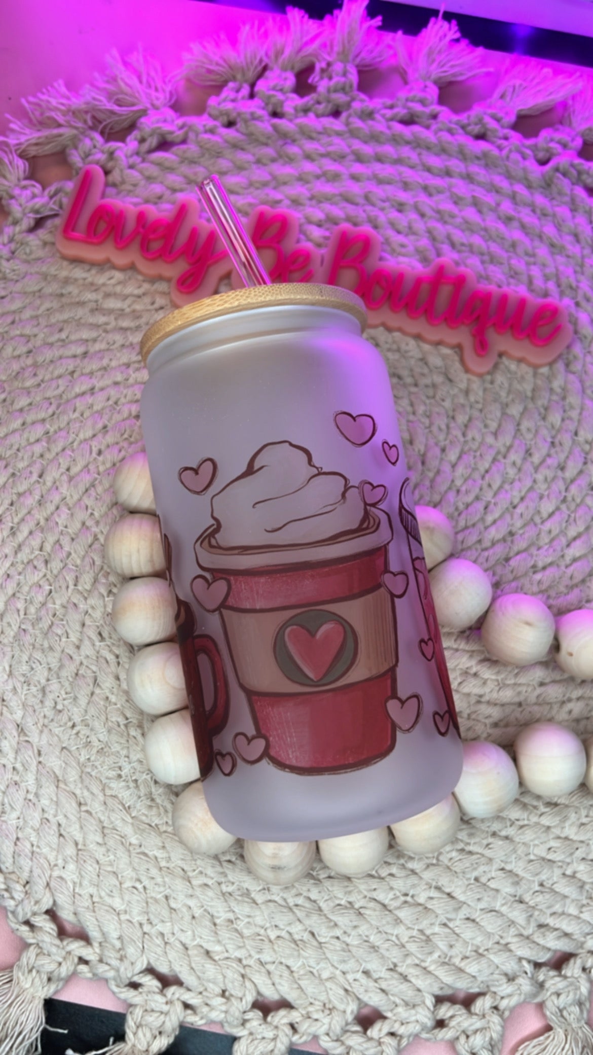 True Love Lattes sublimation GLASS CUP BUNDLE