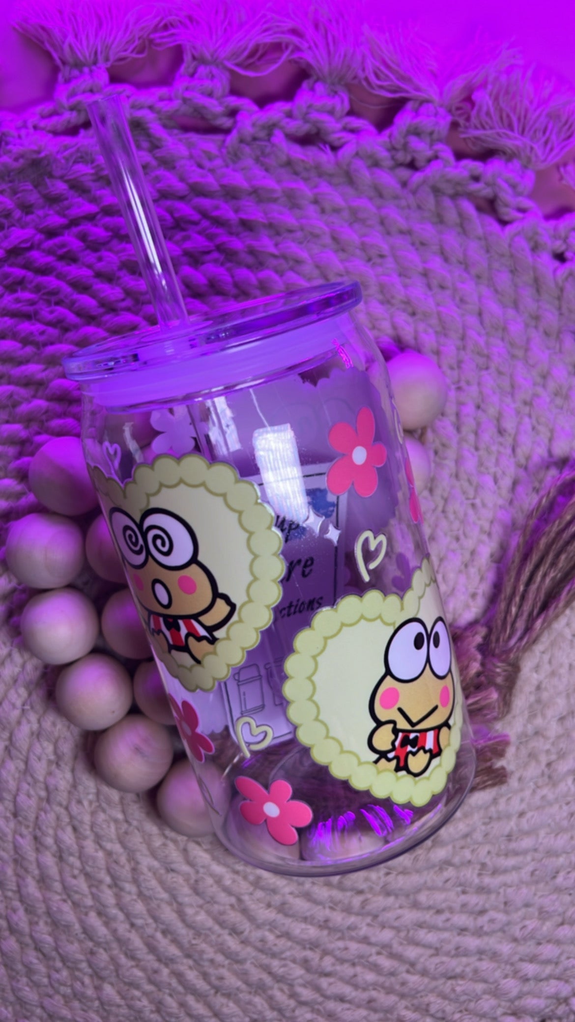 Silly froggies acrylic cup