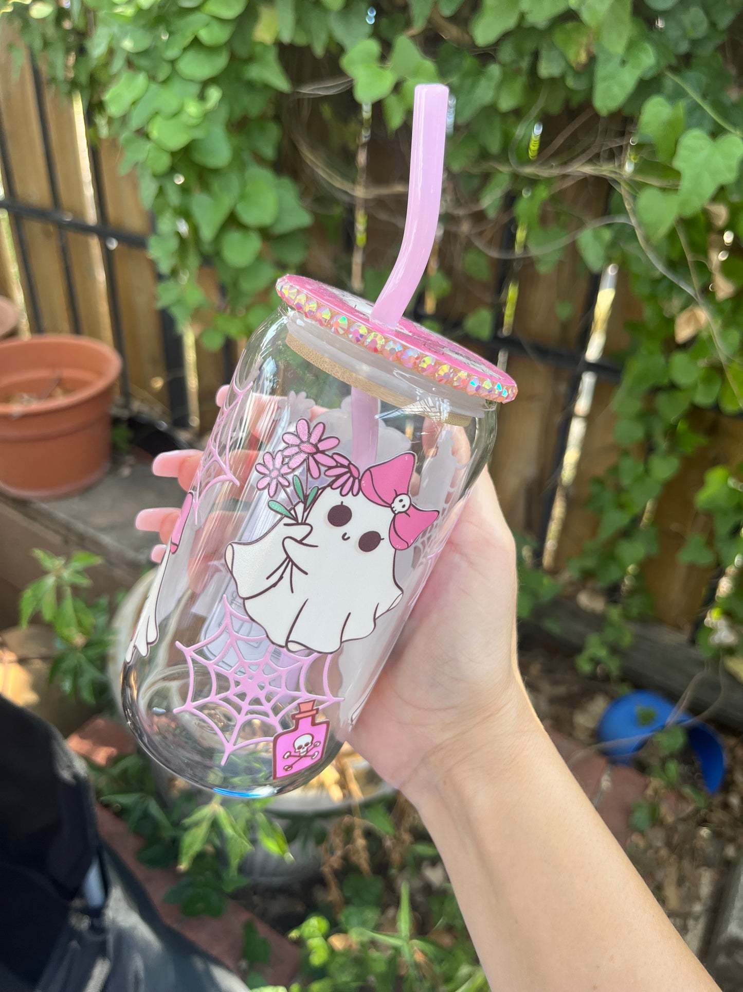 Pinkween ghosties glass tumbler bundle