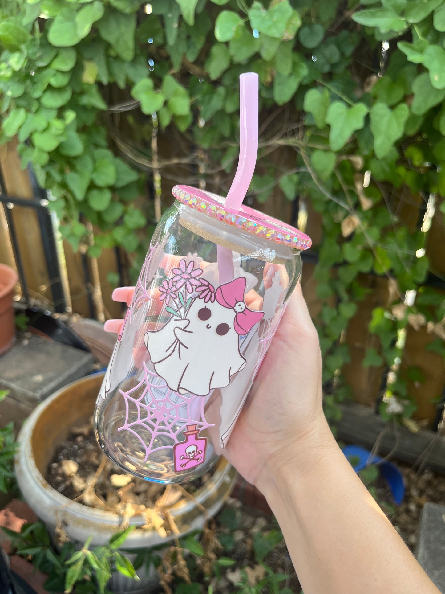 Pinkween ghosties glass tumbler bundle