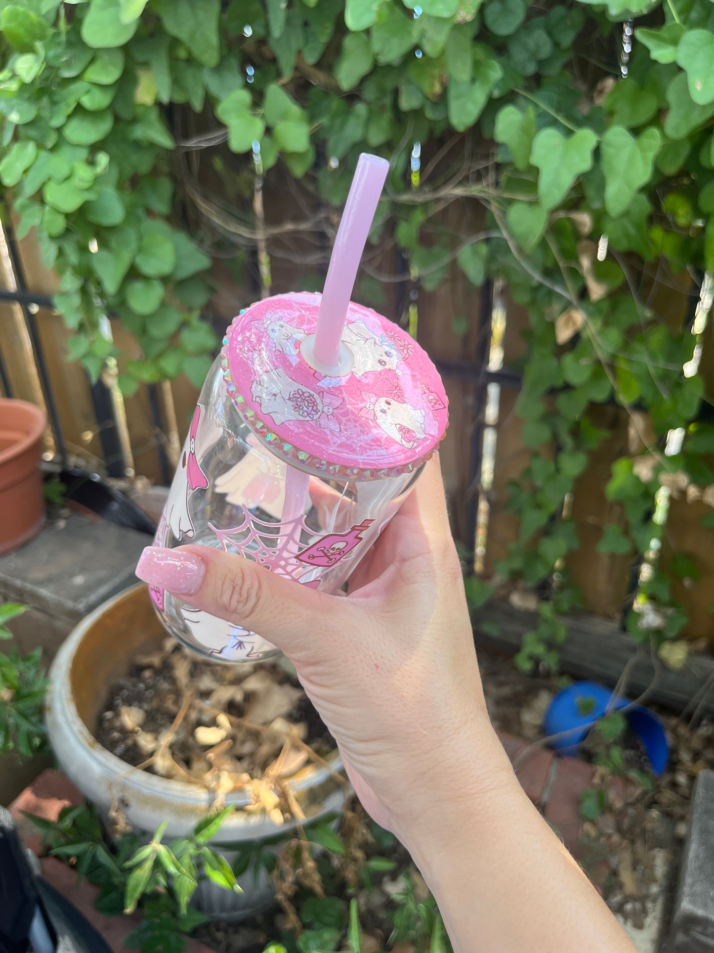 Pinkween ghosties glass tumbler bundle
