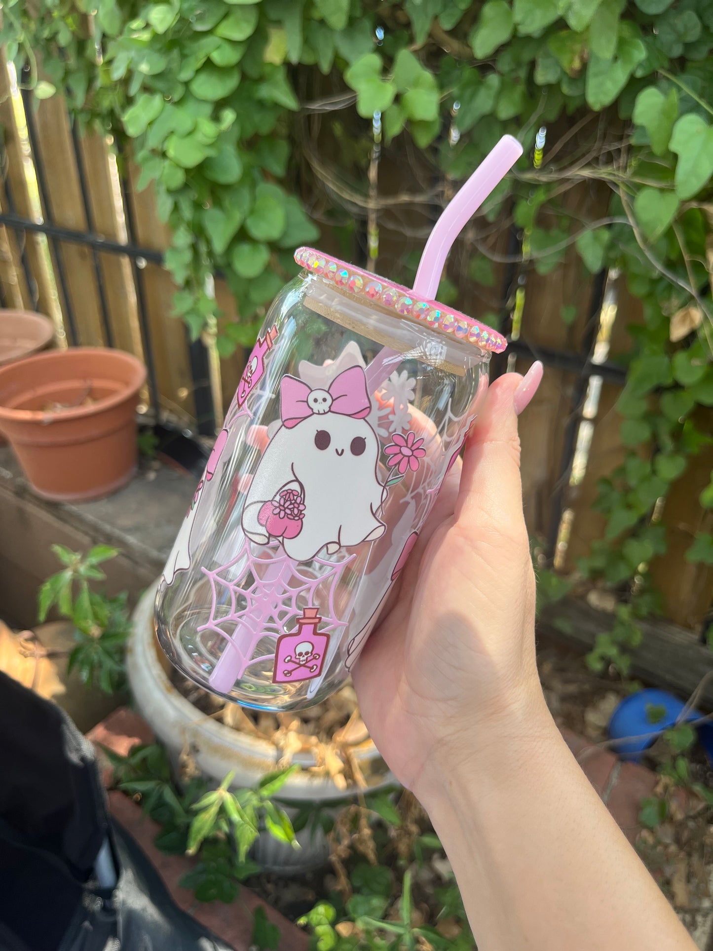 Pinkween ghosties glass tumbler bundle