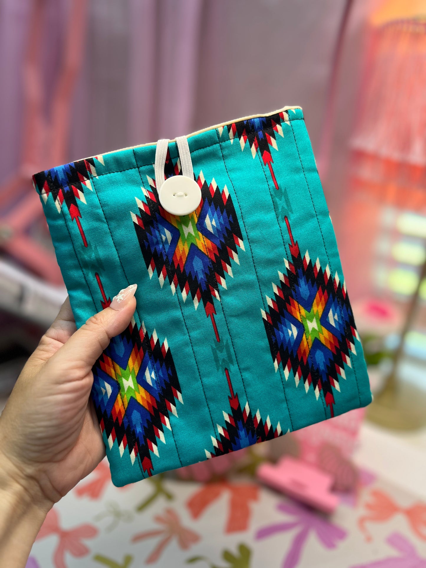 Western turquoise print kindle sleeve