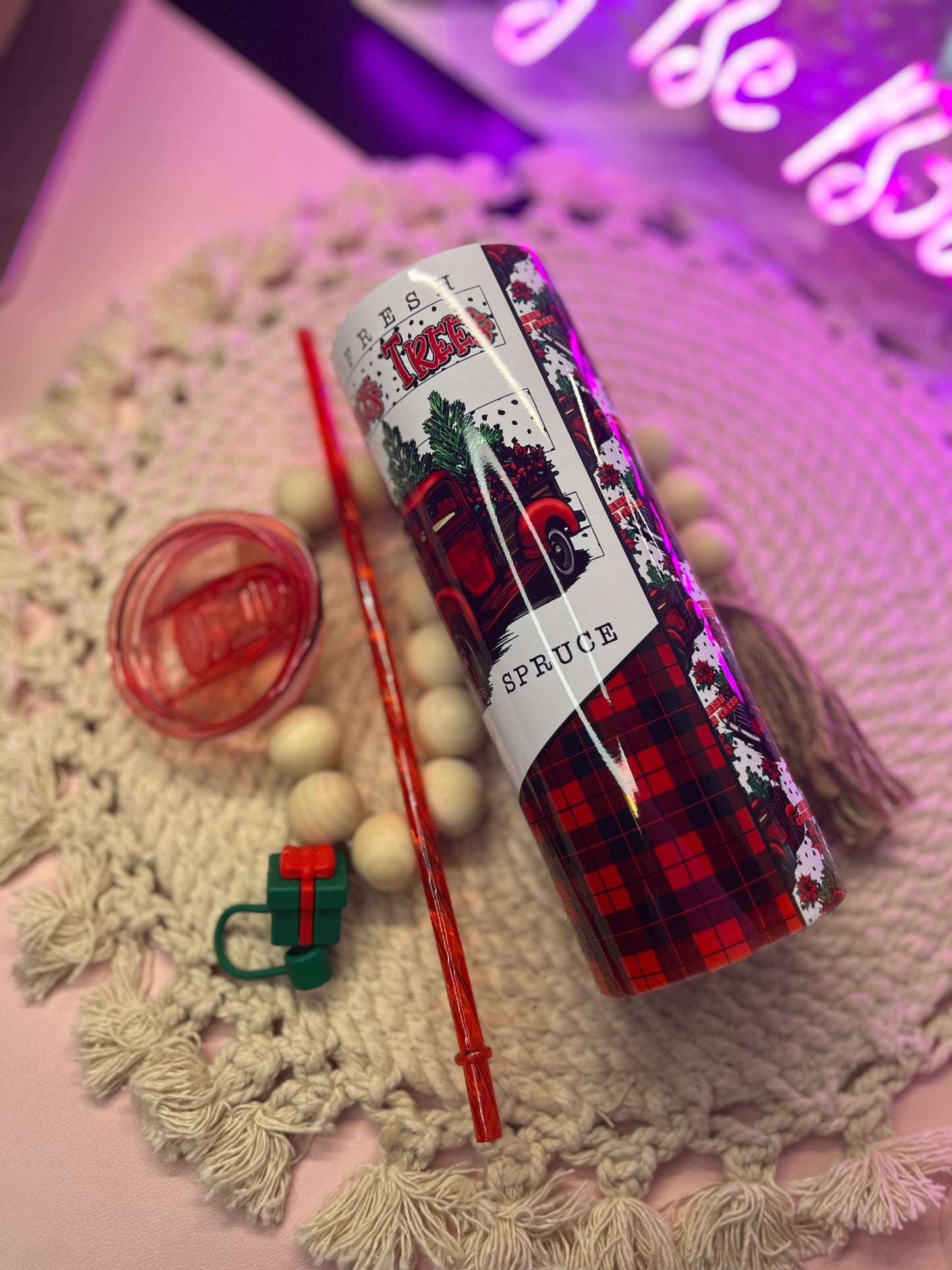 Farm fresh Christmas trees tumbler
