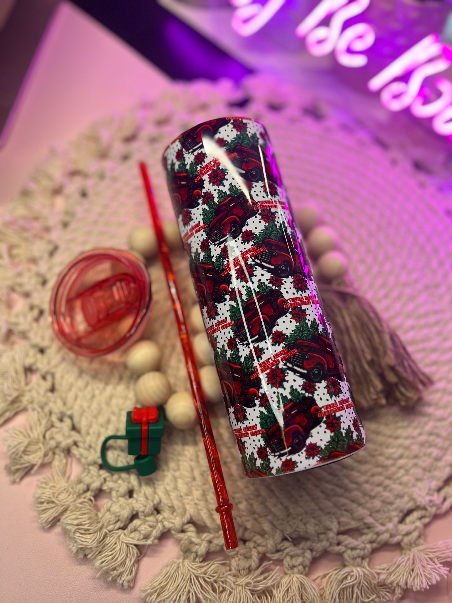 Farm fresh Christmas trees tumbler