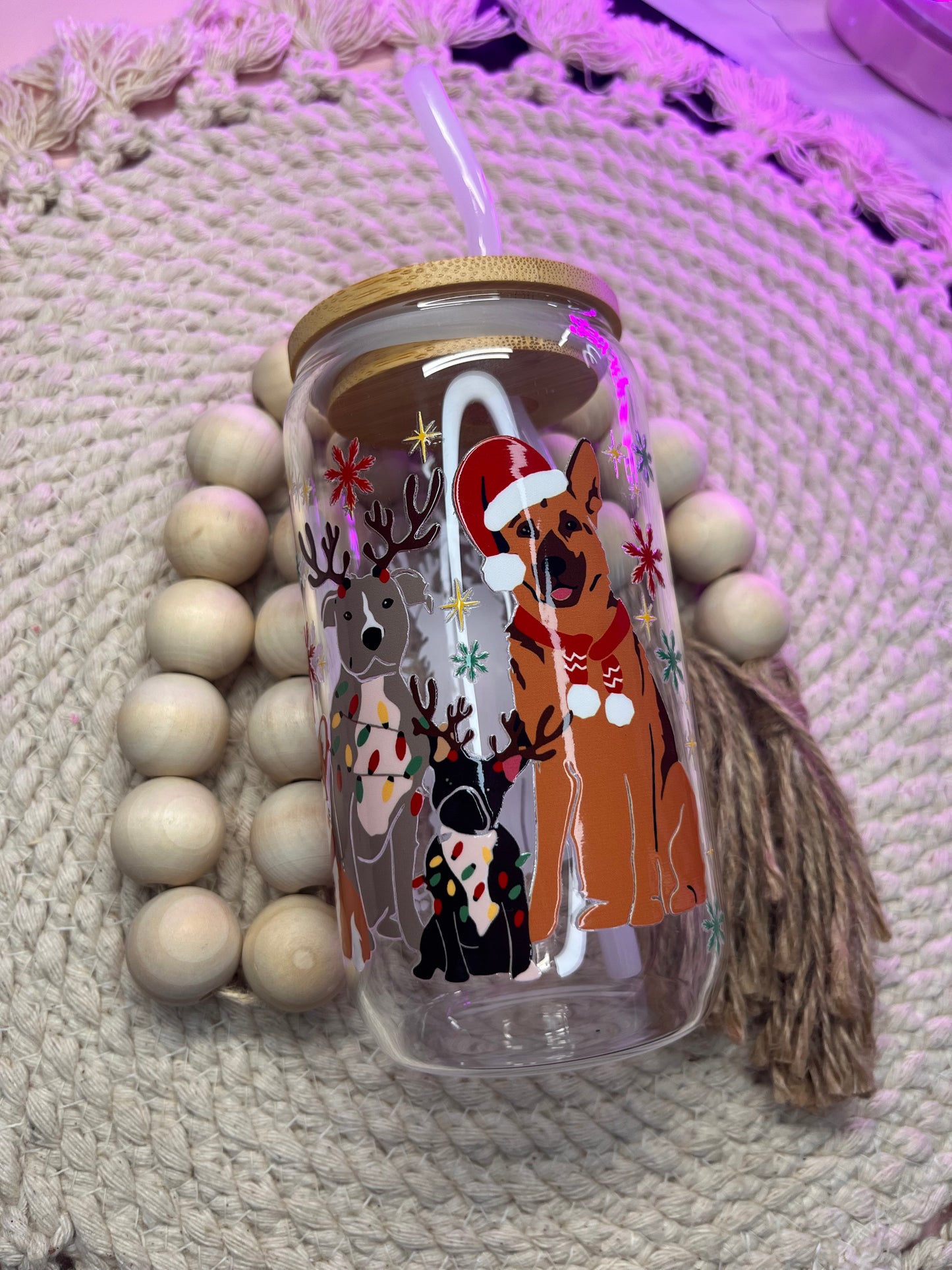 Christmas cuties glass cup