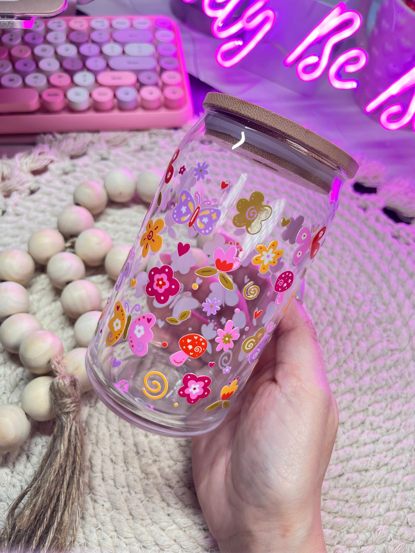 Spring lover glass libby cup