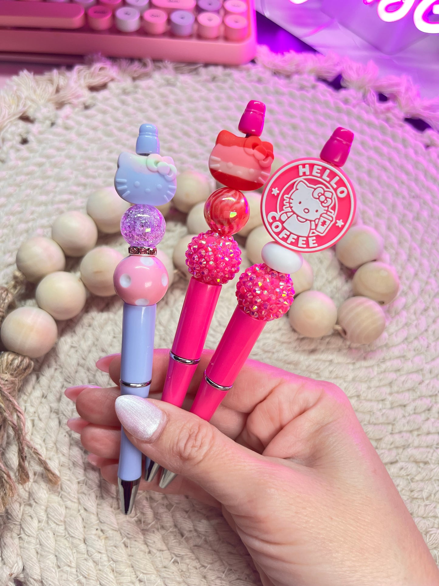 Kitty Beaded Pens