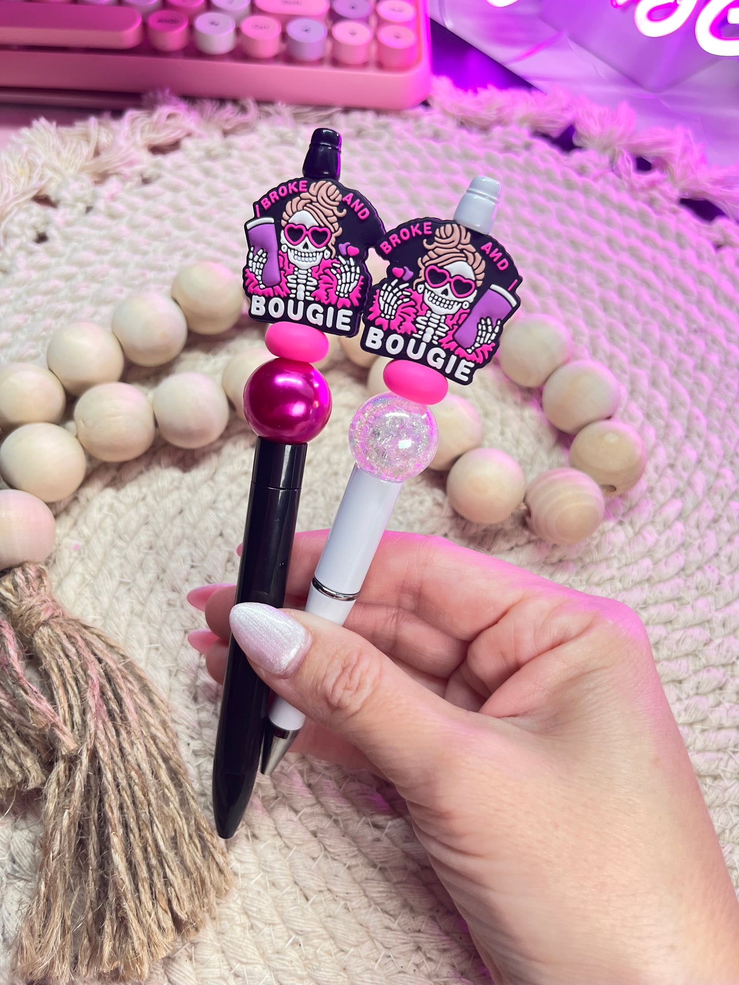 Broke & Bougie beaded pen