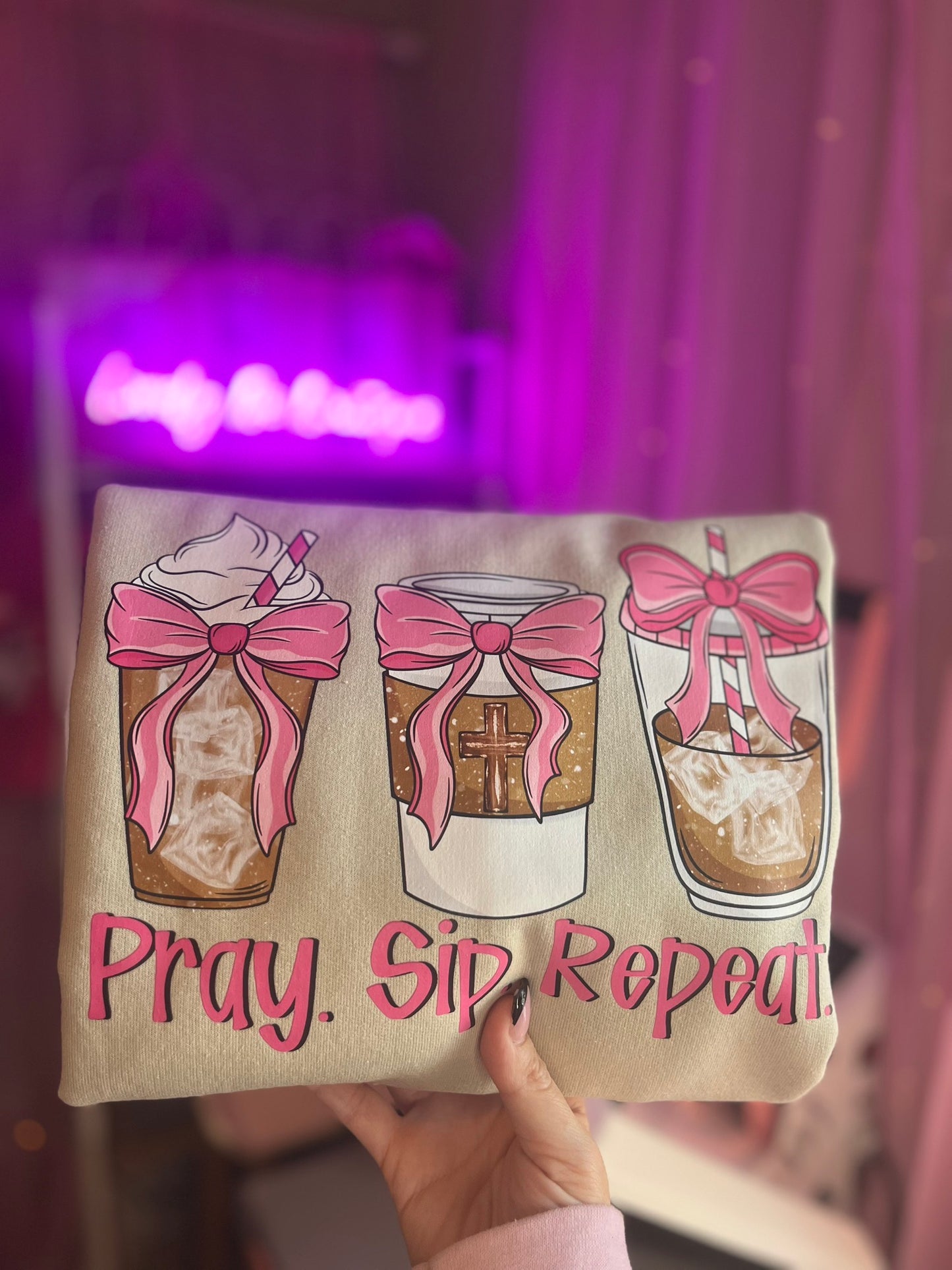 Pray Sip Repeat Iced Coffee