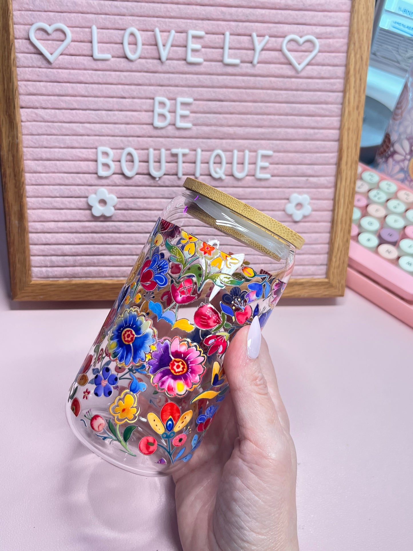 Spring is in the air glass libby cup