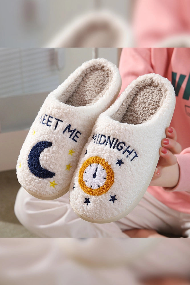 Meet Me at Midnight slippers