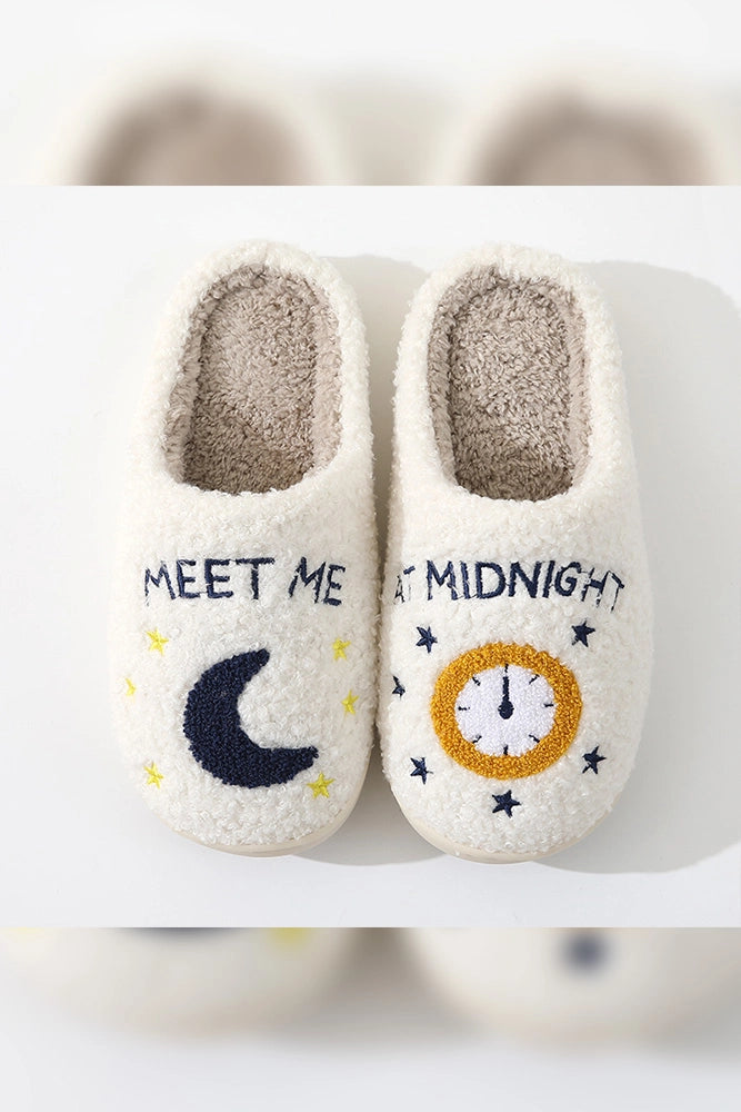 Meet Me at Midnight slippers