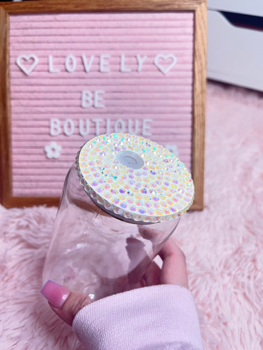 White bling Libby cup lid (only)