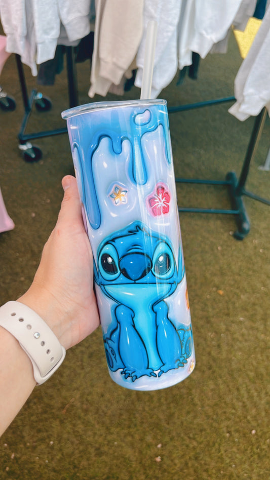 Blue Alien Tumbler