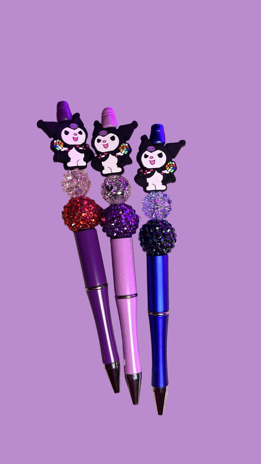 Kuromi girls bling pens