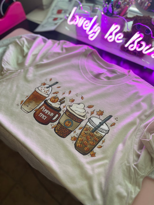 Pumpkin lattes tshirt