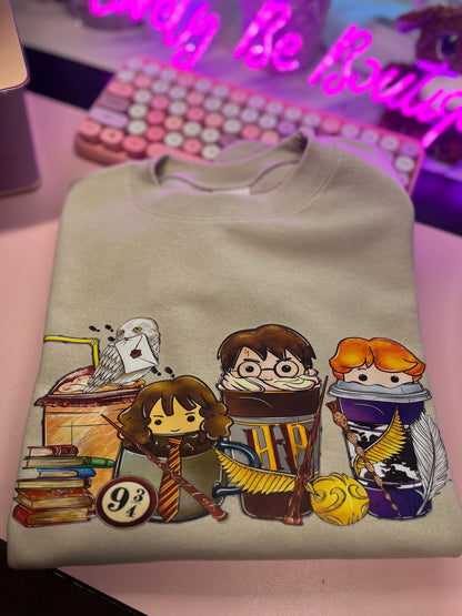 Potter and coffee sweater