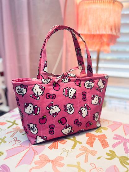 Pink Kitty Mini tote bag