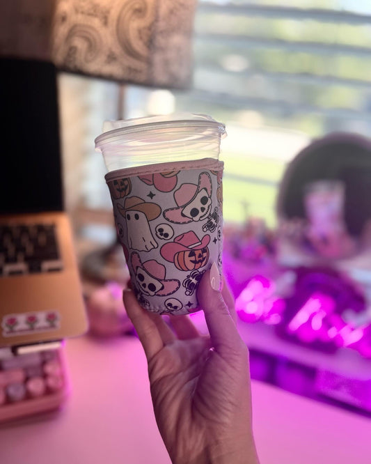 Howdy Halloween 16 Oz cup sleeve