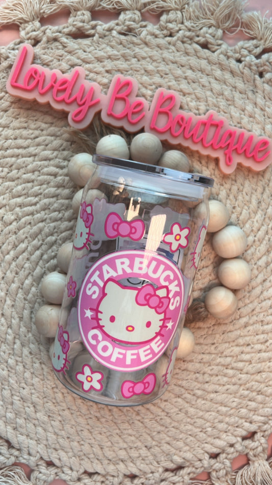 Pink Coffee plastic cup