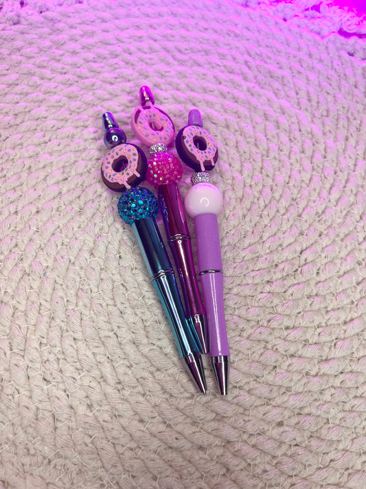 Donut beaded pens