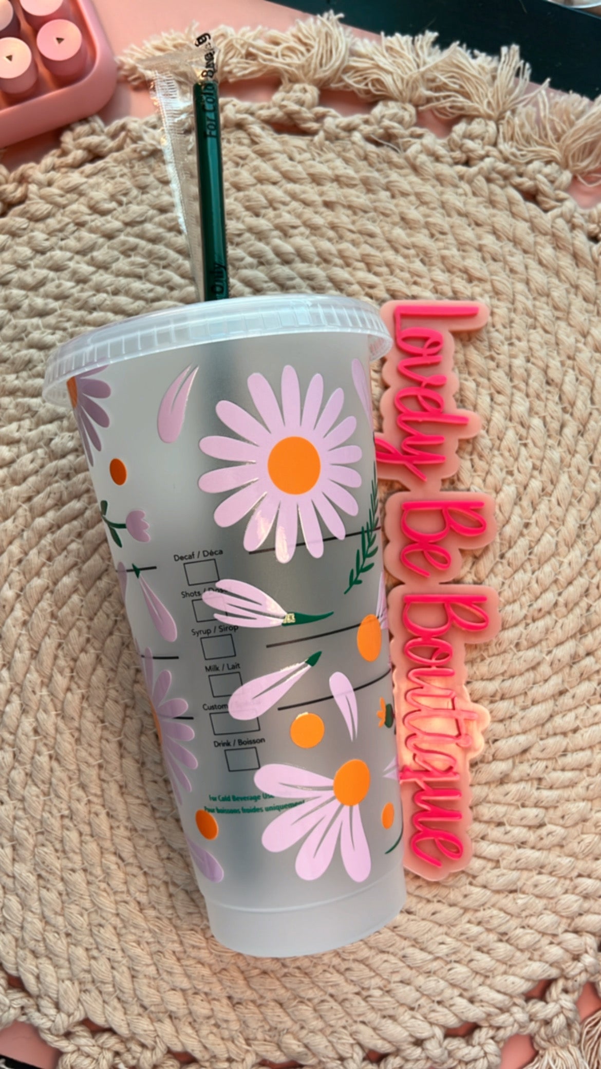 Starbucks floral cold cup