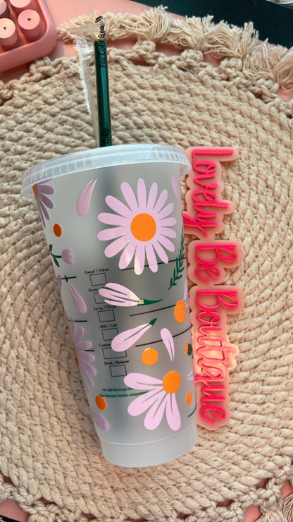 Starbucks floral cold cup