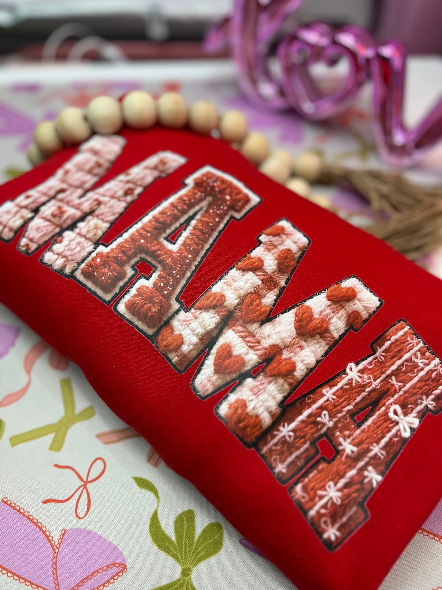 Red Valentines MAMA sweater