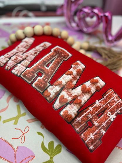 Red Valentines MAMA sweater
