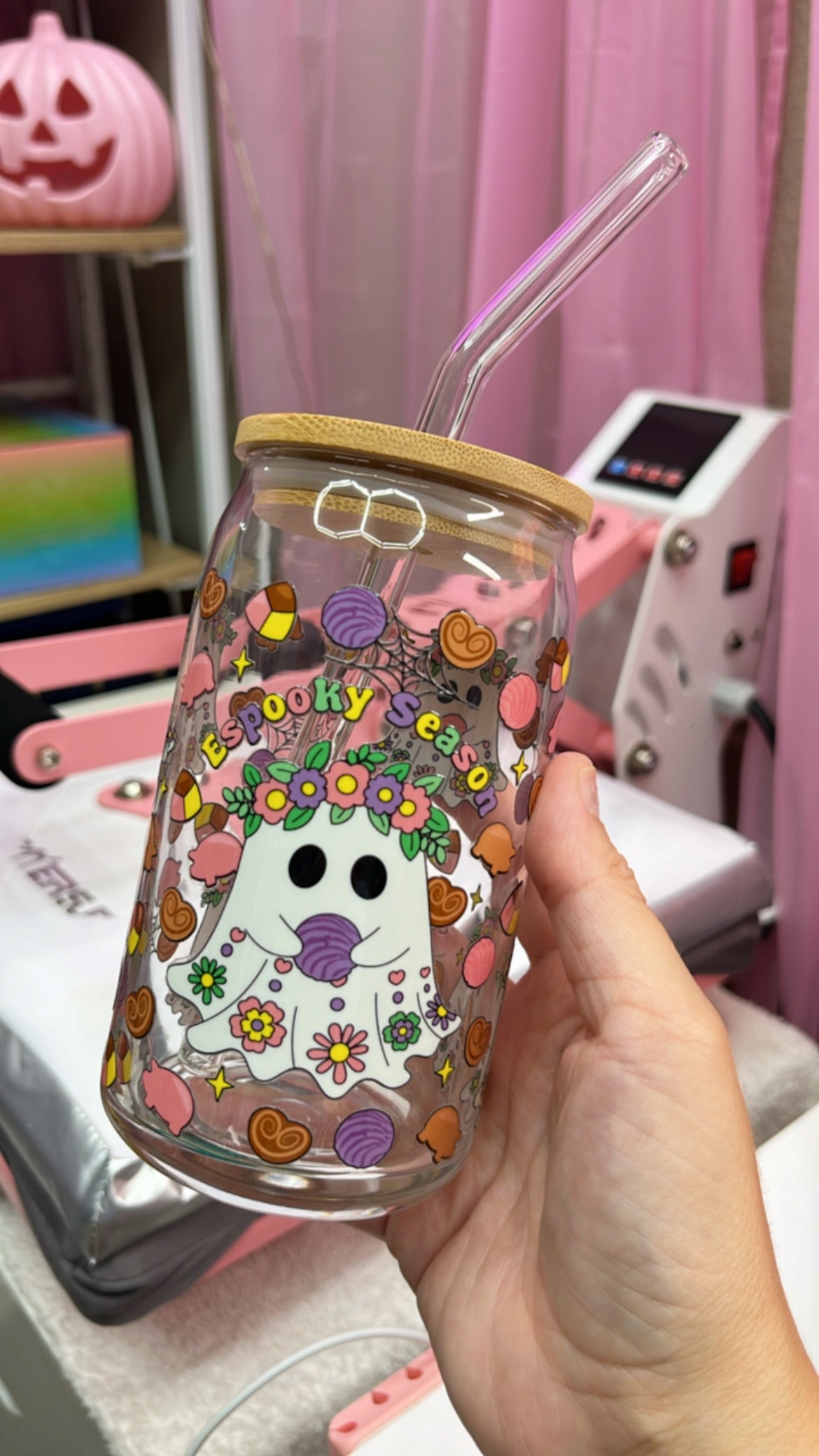 Espooky Season glass cup