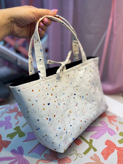 Colored speckled Mini tote bag