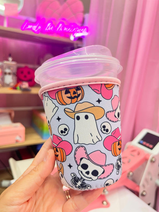 Howdy Halloween 16 Oz cup sleeve