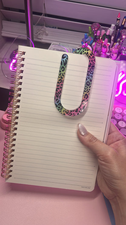 Rainbow Cheetah jumbo paperclip