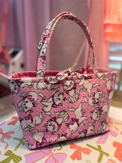 White kitty Mini tote bag