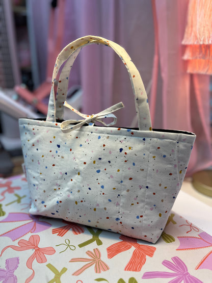 Colored speckled Mini tote bag