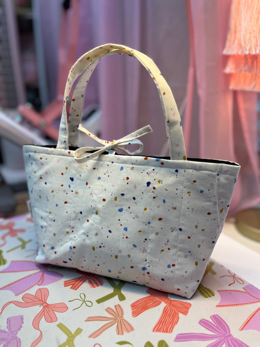 Colored speckled Mini tote bag