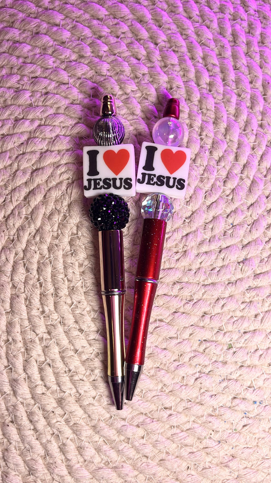 I heart Jesus bling pen