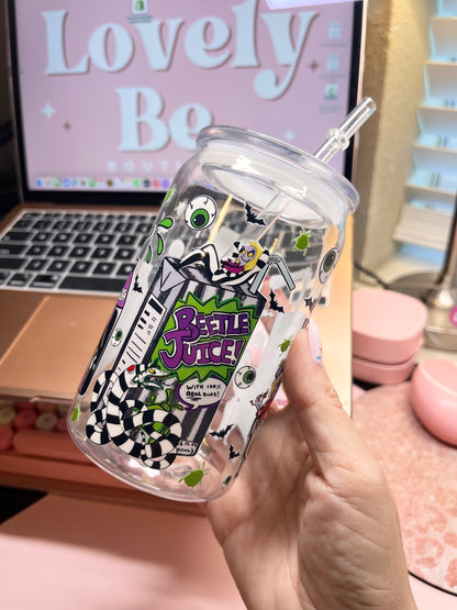 Beetlejuice acrylic cup