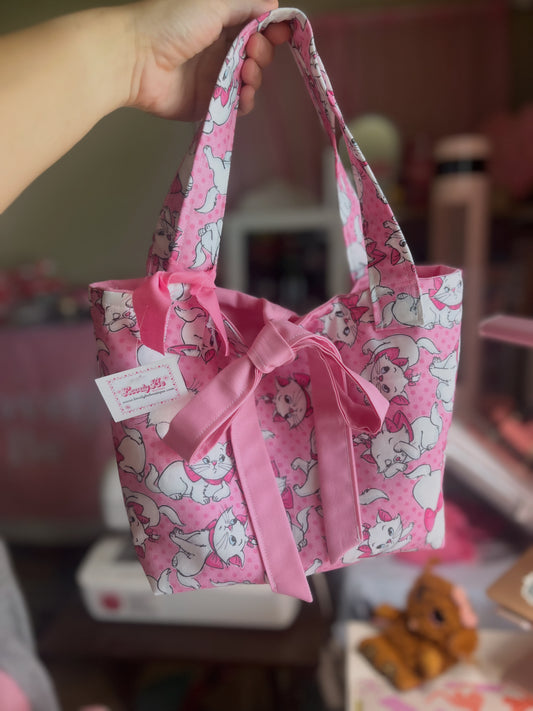 Pink kitty hand bag
